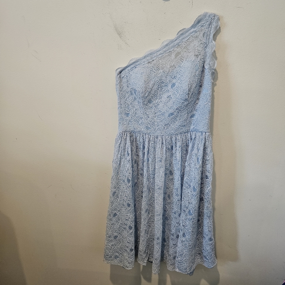 Light In The Box Women's Floral Lace One-Shoulder A-line Dress, Size 4/6